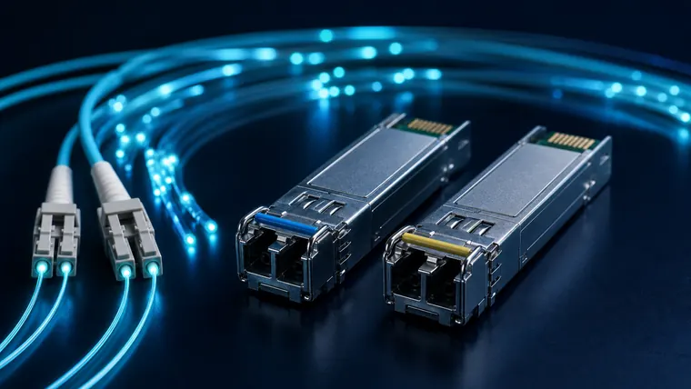 Fiber optic transceiver modules and cabling