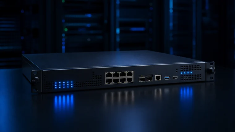 Network security appliance with status indicators