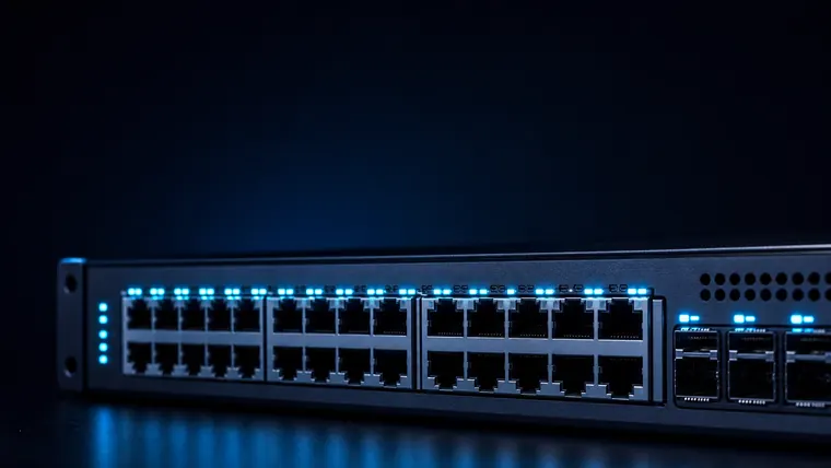 Rack-mounted industrial network switches