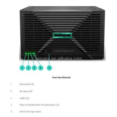 Leadways4347 Hpe Proliant Microserver Gen11 Intel Xeon 6300-series E-2400 Pentium Gold Processors Ultra Micro Tower Server